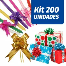 Kit 200 Laços Fácil Pronto 12mm x 20cm Fio Dourado Alta Qualidade Atacado cores lindas