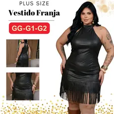 Vestido Franja Country Plus Size Curto Feminino Pecuria Festas Sernatejo Show