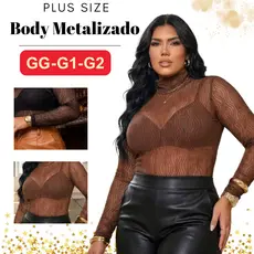 Body Plus Size Transparente Tule Feminino Com Fecho Trabalhado Festas Rodeio Show Pecuaria