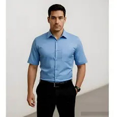 Camisa Social Manga curta com bolso,100% Microfibra,Não amassa,não precisa passar a ferro e é fresco para usar no verão
