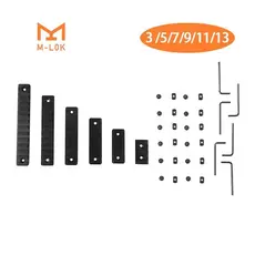 Trilho Picatinny 21mm 40mm Alumínio Sistema M-LOK 21mm Acessório Tático Esportivo Outdoor 9 11 13 Slots
