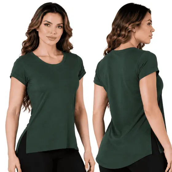 Blusa Feminina Dry Fit Fitness Manga Curta Academia Yoga Corrida Leve e Fresca Varias Cores