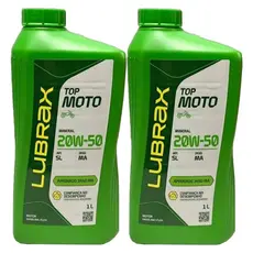 Óleo Kit 2 Litros Lubrax Mineral 20w50 4T Motos Honda Ate 2013 -Yamaha Ate 2015 -Suzuki Ate 2015