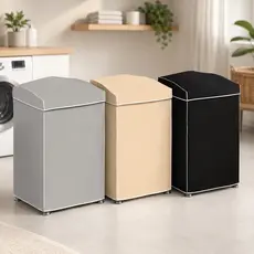 Capa Máquina Lavar PVC Com Tampa Impermeável Proteção Poeira Umidade Lavanderia Área Serviço P M G+