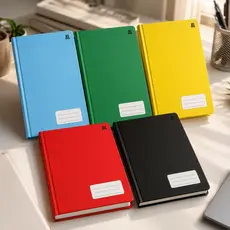 Kit 5 Cadernos Universitário Grande Capa Dura 96 Folhas Colorido Estudos Trabalho Organização