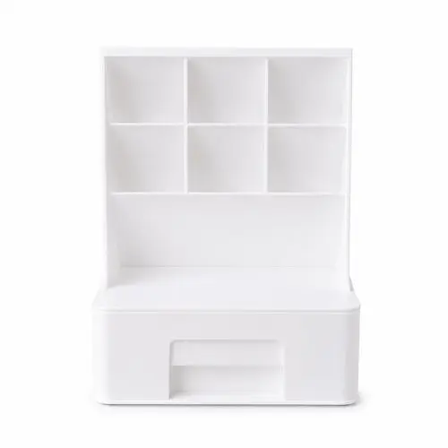 Organizador Modular Escritório Mesa Multiuso Branco Organização Prática Compacto