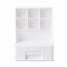 Organizador Modular Escritório Mesa Multiuso Branco Organização Prática Compacto