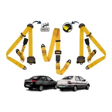 Kit Cinto De Segurança Retrátil Traseiros Fiat Siena Todos
