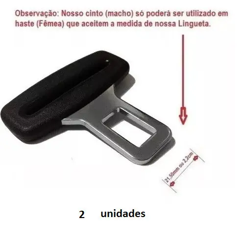 2 Linguetas Fivelas Simples Do Cinto De Segurança Universal