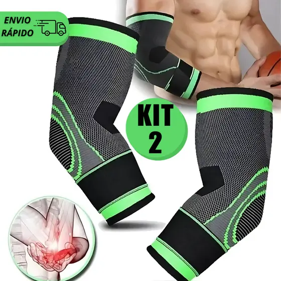 Kit 2 Cotoveleira Ortopédica Compressao Ajustável Academia Epicondilite Dor Par Cutuveleira Fitness