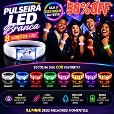 Até 50 Pulseiras LED Ativada por Som que Pisca ao Música de Luz para Festa Aniversário Balada e Formatura