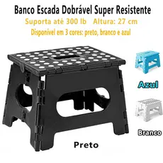 Banqueta Dobrável De 300LB , Leve E Resistente Para Banheiro De Cozinha Doméstica (27 Cm)
