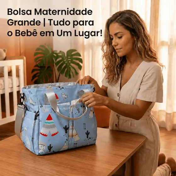 Bolsa Maternidade Multifuncional Conversível – Nova Moda, de Ombro e Portátil, com Grande Capacidade para Mãe e Bebê