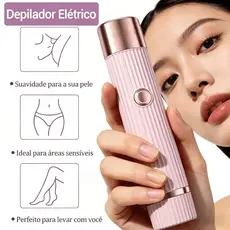 Depilador elétrico com navalha dupla cuidado e delicadeza com sua pele Recarregável com Tecnologia avançada Indolor