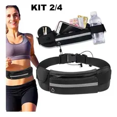 Kit2/4 Bolsa Pochete Unissex Esportiva Sem Volume Compacta Leve impermeável porta celular porta garrafa