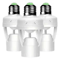 Kit 4 Sensor de Movimento para lâmpada Soquete E27 c/ sensor de presença Bivolt 110V~220V Max 60W