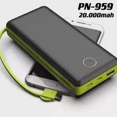 Carregador Portátil 5000/10000/20000mah PN-959/956/952/951 Bateria Power Bank 20000mah