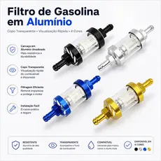 * Filtro De Combustível Para Motocicleta De 8 Mm , Alumínio Com Janela De Vidro 125-160cc CRF 70 *