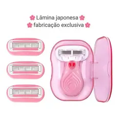 Aparador de Pelos Manual Portátil para Mulheres, Barbeador para Pernas e Área Íntima, Tamanho de Viagem