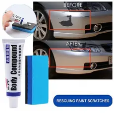 Kit Reparo Arranhão Carro Pasta Polimento Removedor Risos Automotivo com Massa de Polimento e Pano Microfibra 