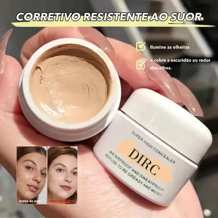 Corretivo 24h À Prova D'Água Sombra Capa Natural - Sem Costura, Para Manchas, Cobertura Total HD