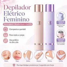 Depilador Eletrico Feminino Recarregável Removedor De Pelos Navalha Dupla- Envio rápido