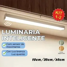 2 Unidades 10/30/50cm Luz LED Inteligente Sensor Movimento Recarregável USB Sem Fio para Armário