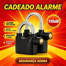 Cadeado Anti-Roubo Para Motocicleta Com Alarme Sonoro