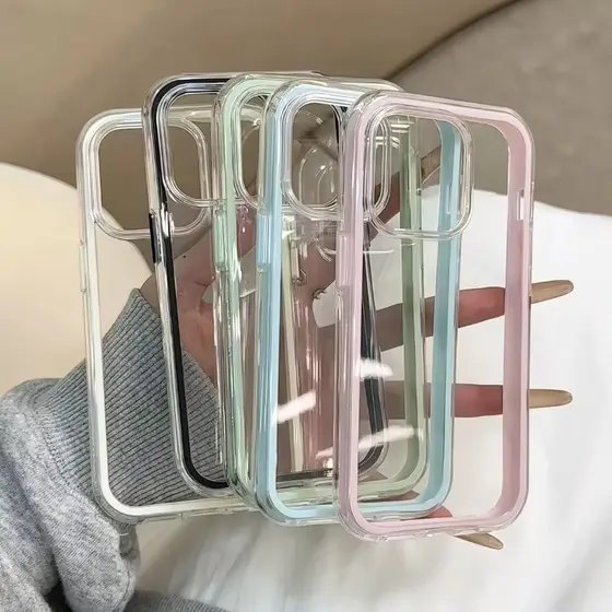 NUNCA Fica Amarela Capa 2 Em 1 
 Capinha Para iPhone 17 Air 16 15 14 Plus 13 12 11 Pro Max Acrílico Anti-Impacto