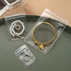 Saco Plástico Transparente Autoadesivo Joias Bijuterias Aba Adesiva Vários Tamanhos 100/200un