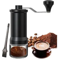 Moedor De Café Manual Cerâmica Ajustável Portátil Grãos Especiarias Com Escova