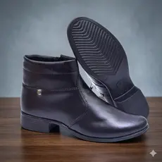 Bota Preta Clássica moderna preta  com Conforto e Durabilidade