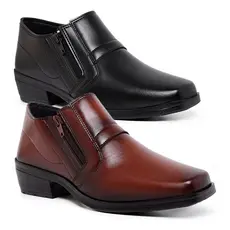 Kit 2 Pares Bota Social Masculina Confortável Premium