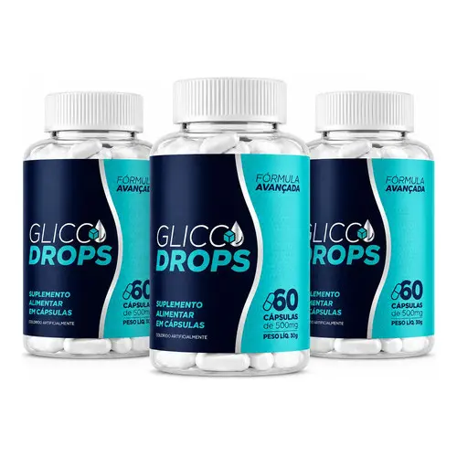 Kit 3 Glico Drops 180 Cápsulas Original | Loja Oficial