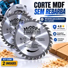 DISCO DE SERRA CIRCULAR PARA MADEIRA MDF KIT 24 36 72 DENTES CORTE RIPA CAIBRO PROFISSIONAL