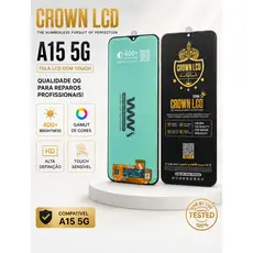 Tela Frontal LCD Crown LCD A15 5G com Touch Display Premium Alta Qualidade 400+ Brightness