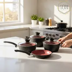 Conjunto Panelas Antiaderente Cerâmica com Tampa de Vidro- 04 peças THIKA | Cozinha | Casa