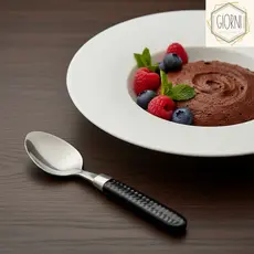 Kit 6 Colheres de Sobremesa INOX- Linha Gramado - Preta | Cozinha | Doces