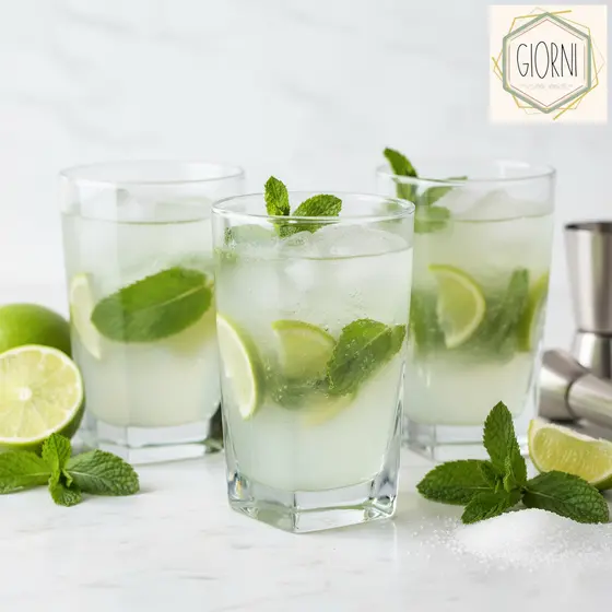 Jogo 6 Copos Quadrado Texas Vidro 320ml | Cozinha | Água | Suco | Refrigerante | Vitaminas