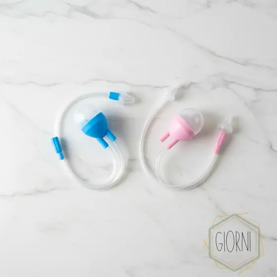 Aspirador Nasal Infantil de Sucção Menina - Rosa ou Azul | Bebê | Neném | Higiene | Saúde | Nariz