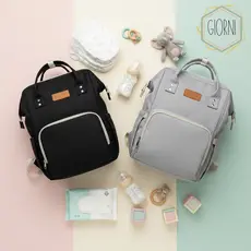 Mochila Maternidade Organizador Resistente Cinza Multifuncional Bolsa Bebê | Mãe