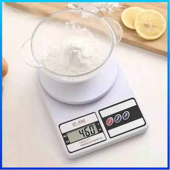 Balança Digital SF-400 Cozinha 10kg Alta Precisão - Display LCD Função Tara + Pilha Inclusa