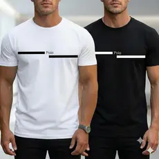 Kit 2 Camisetas Polo Masculina Lançamento Camisa 100% Algodão Moda