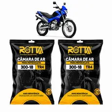 Kit com 2 Camara De Ar Traseira Moto Falcon Bross Pneu 3.50/4.10-17