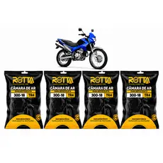 Kit com 4 Camara De Ar Traseira Moto Falcon Bross Pneu 3.50/4.10-17