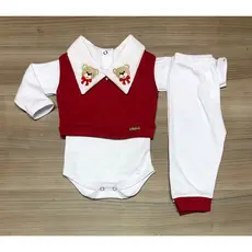 Conjunto pagão ursinho com 3 peças