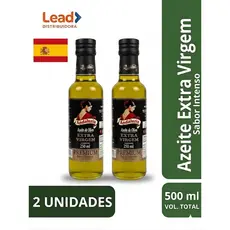 Kit 2 Unidades Azeite De Oliva Extra Virgem Andaluzia Importado Premium Garrafa De Vidro 100% Puro Sabor Intenso