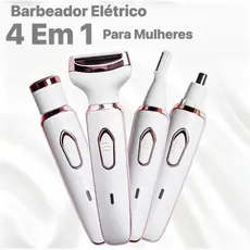 Barbeador Elétrico 4 Em 1 Para Mulheres Remoção De Pelos Corporais feminino/aparador de pelos do nariz e sobrancelhas