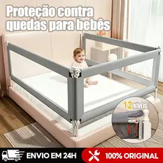 Grade Cama Bebe,Grade de Proteção para Cama Desmontável Lavável Ajustável Segurança Infantil 1,5m 1,8m e 2m