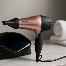 Secador de Cabelo Portátil Dobrável 1200W Bivolt Viagem Leve Mini Potente Com Bico Rápido Original